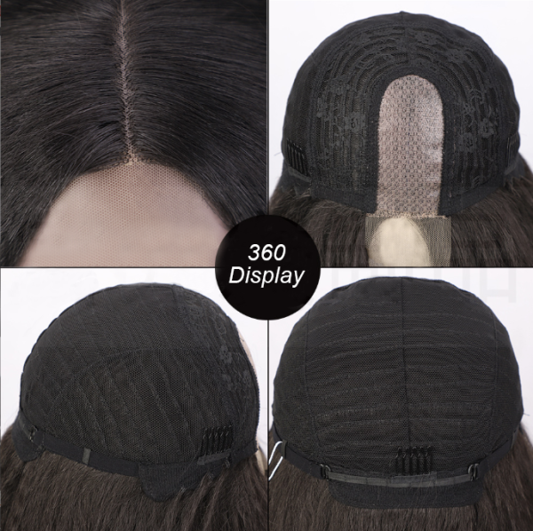 Shair Long Black Kinky Straight Synthetic Wig for Women - 30 Inch Heat Resistant Synthetic Wig - Image 5