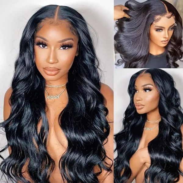 Shair 26-Inch Black Big Wave Lace Front Wig|Heat-Resistant Synthetic Hair for Women | African Style - Image 2